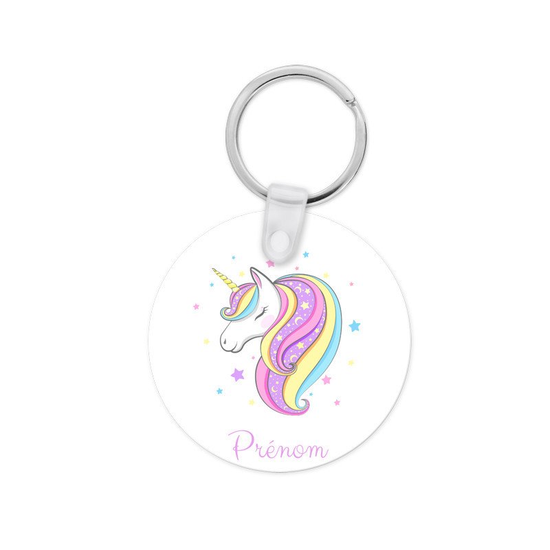 Porte clé personnalisé avec une licorne