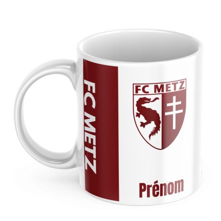 Tasse Mug personnalisé foot Metz avec prénom