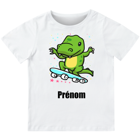 t-shirt enfant dinosaure skate