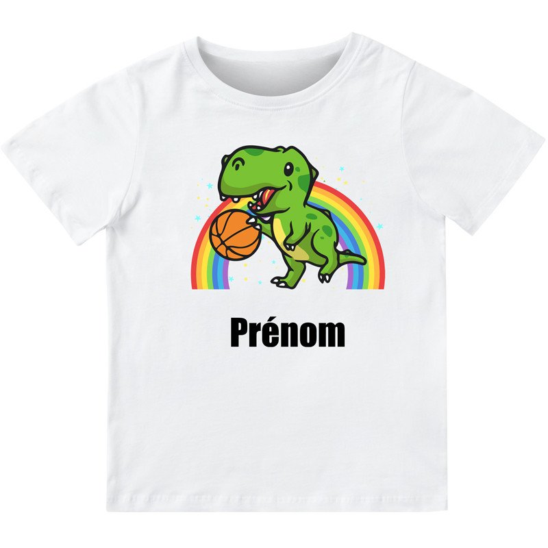 t-shirt enfant dinosaure basket