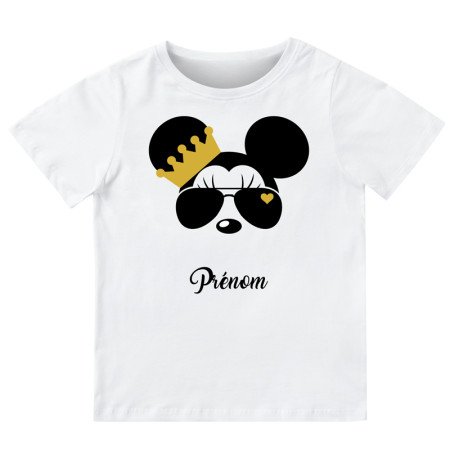 T-shirt enfant personnalisé Minnie couronne