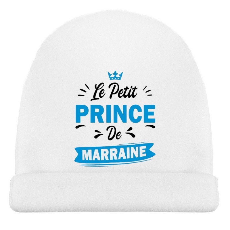 Bonnet de naissance personnalisé le petit prince de marraine