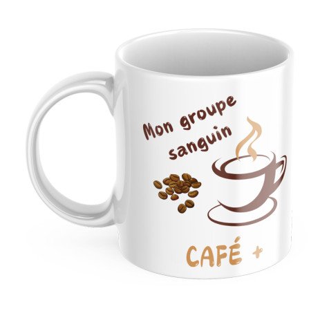 Tasse personnalisée groupe sanguin