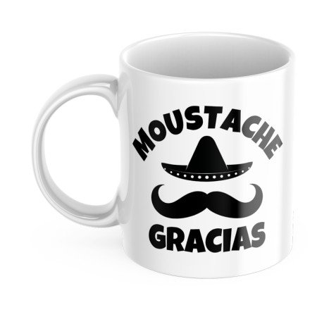 Tasse personnalisée moustache gracias