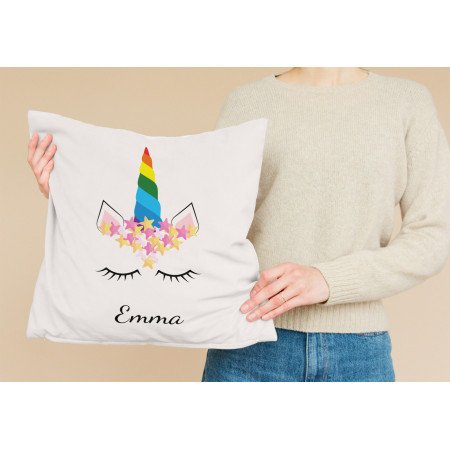 coussin personnalisé avec une licorne