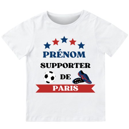 T-shirt enfant personnalisé supporter de Paris