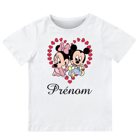 T-shirt personnalisé Mickey et Minnie