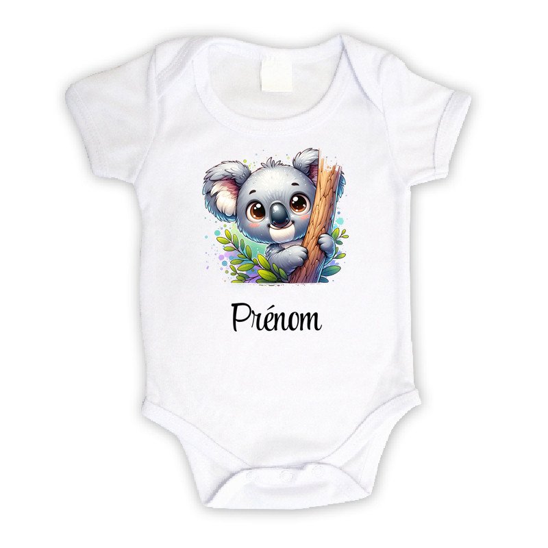 Body pour bébé personnalisé avec un koala et prénom