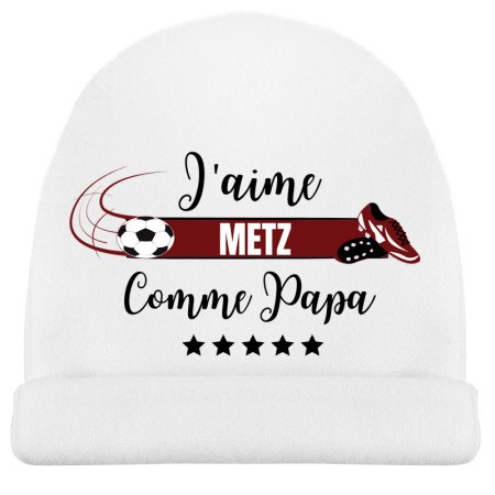 bonnet pour bébé j'aime metz comme papa