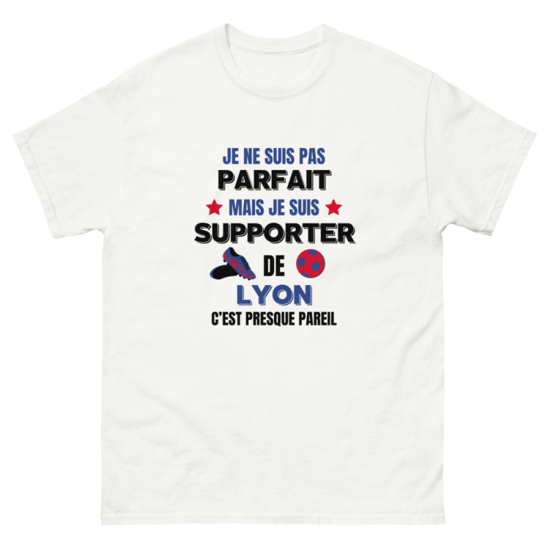 T-shirt homme personnalisé Lyon, je ne suis pas parfait