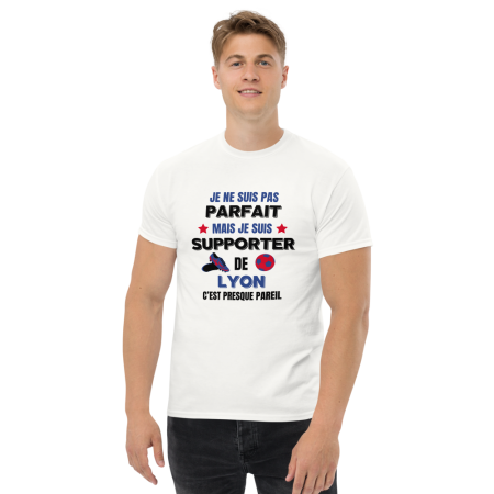T-shirt homme personnalisé Lyon, je ne suis pas parfait