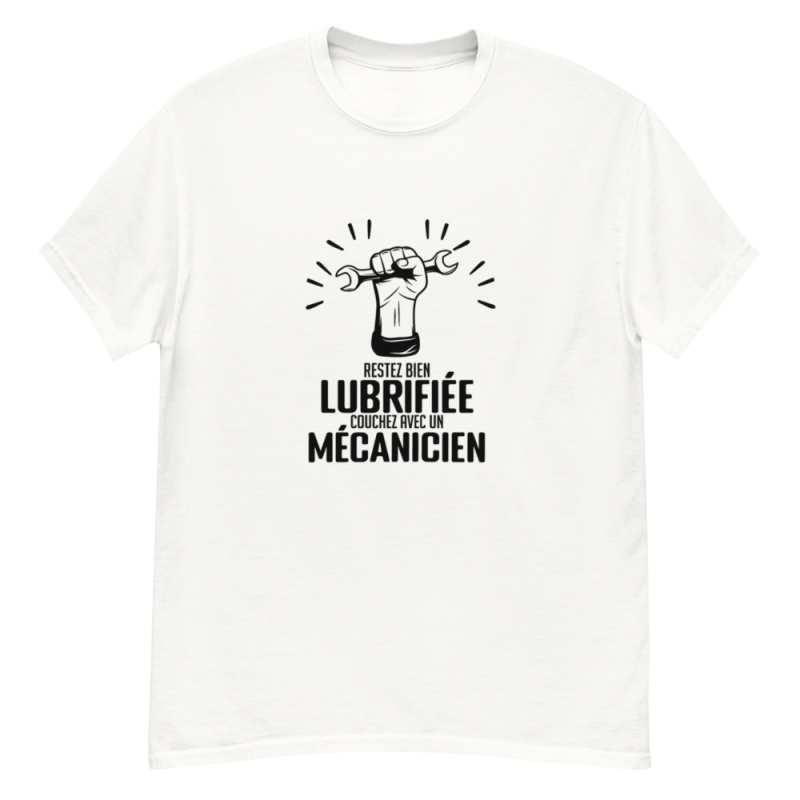 T-shirt humour homme restez bien lubrifiée
