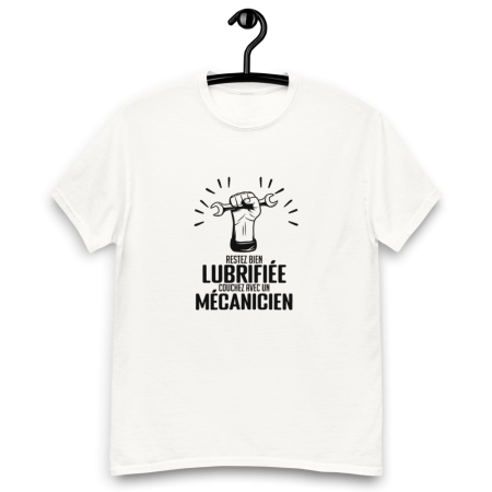 T-shirt humour homme restez bien lubrifiée