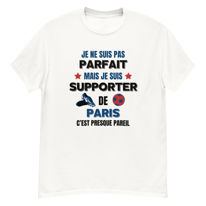 T-shirt homme personnalisé Paris, je ne suis pas parfait