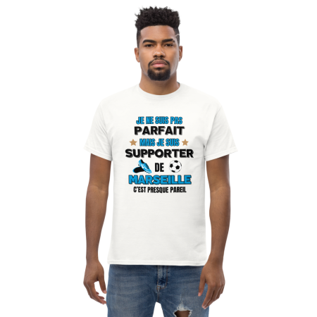 T-shirt homme personnalisé Marseille, je ne suis pas parfait