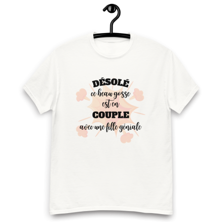 T-shirt homme désolé ce beau gosse est en couple
