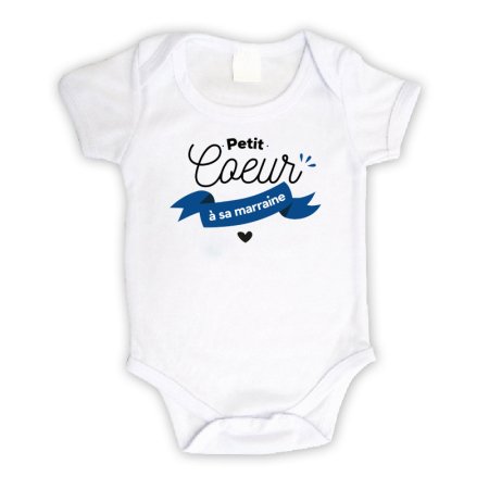 Body pour bébé personnalisé petit cœur a sa marraine