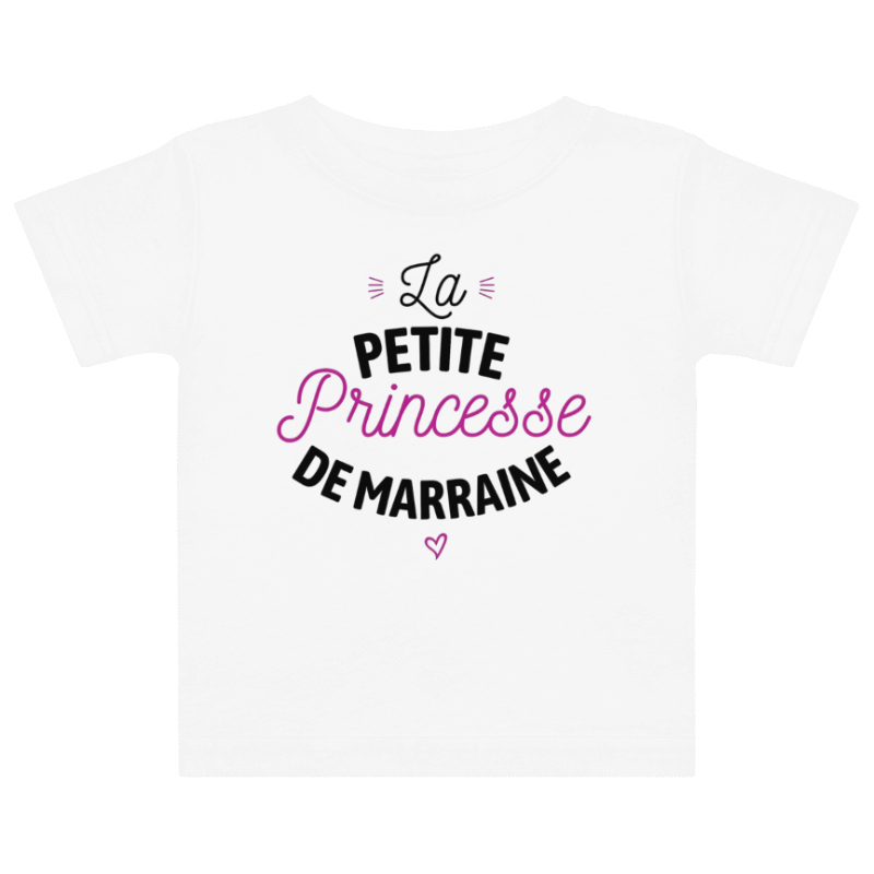 T-shirt bébé personnalisé petite princesse de marraine