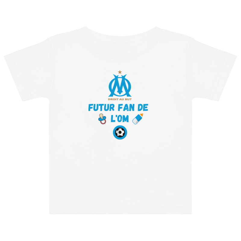 T-shirt bébé personnalisé futur fan de l'OM