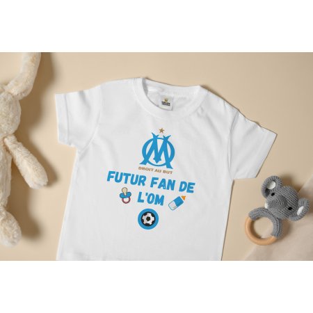 T-shirt bébé personnalisé futur fan de l'OM
