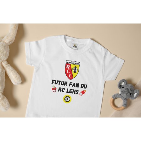 T-shirt bébé personnalisé futur fan de Lens