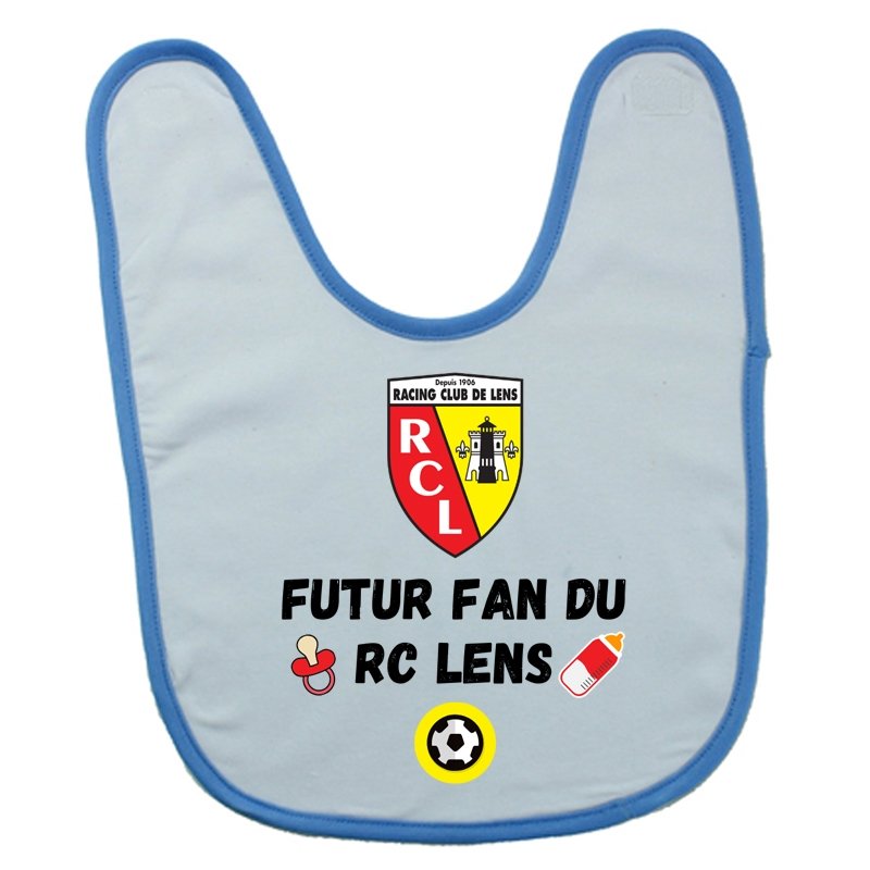 Bavoir bébé personnalisé futur fan de Lens