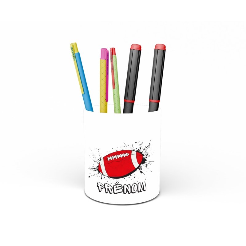Pot à crayons personnalisé Rugby