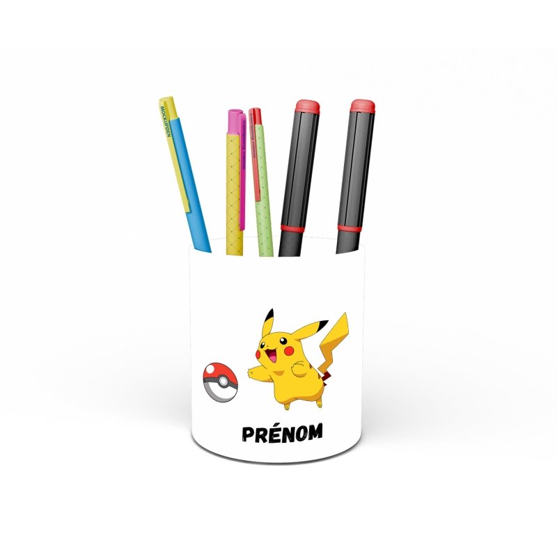 Pot à crayons personnalisé avec pikachu