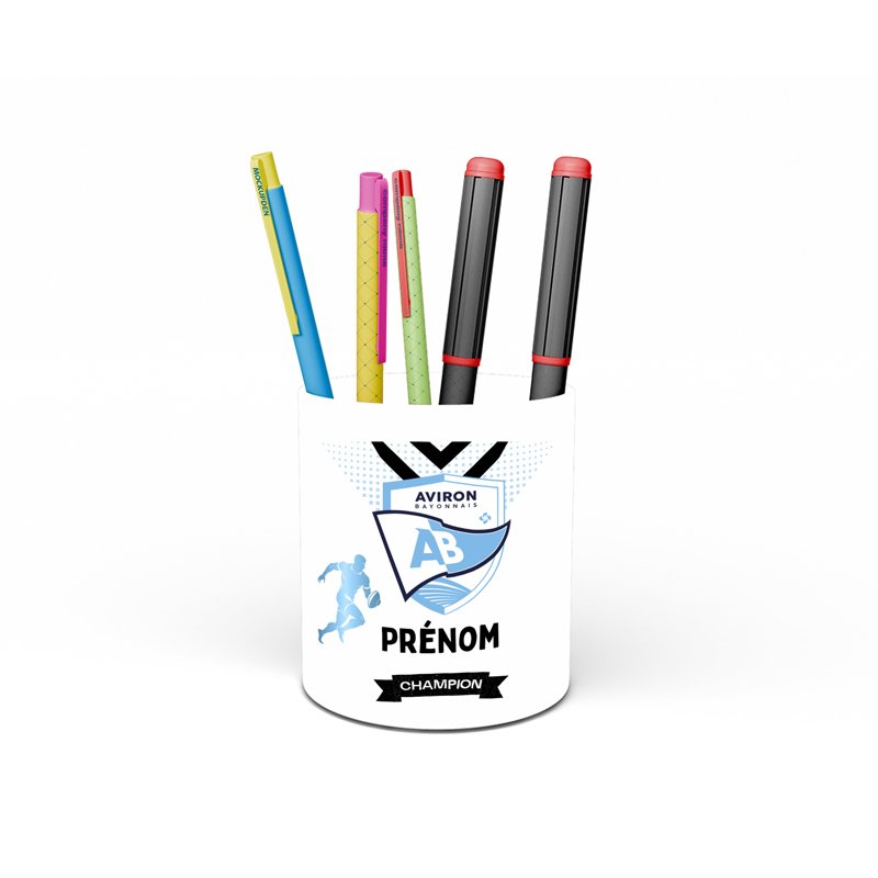 Pot à crayons rugby personnalisé Aviron Bayonnais