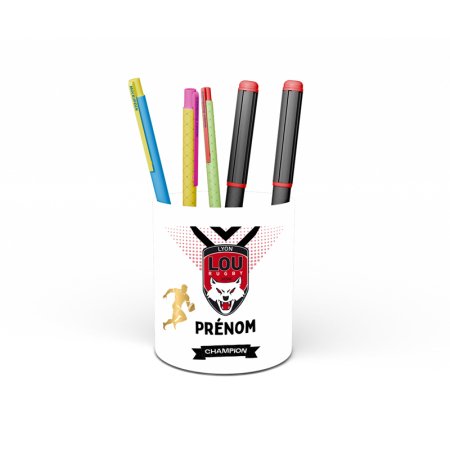 Pot à crayons rugby personnalisé Lyon