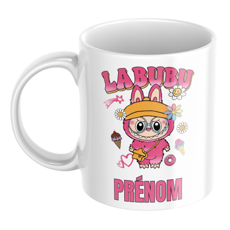 Mug personnalisé avec Labubu et prénom