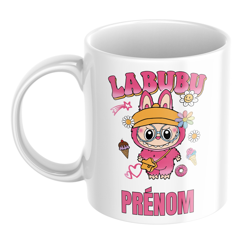 Mug personnalisé avec Labubu et prénom