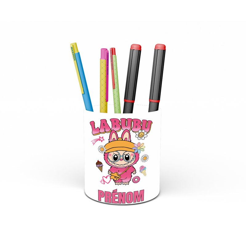 Pot à crayons personnalisé avec Labubu