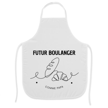 Tablier personnalisé futur boulanger comme papa