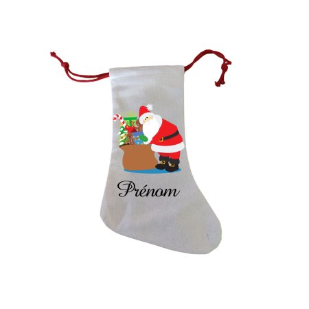 Chaussette personnalisée - Père noël avec prénom
