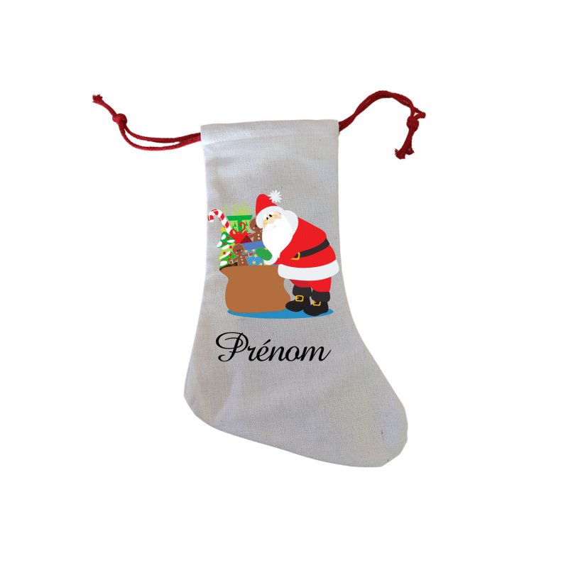 Chaussette personnalisée - Père noël avec prénom