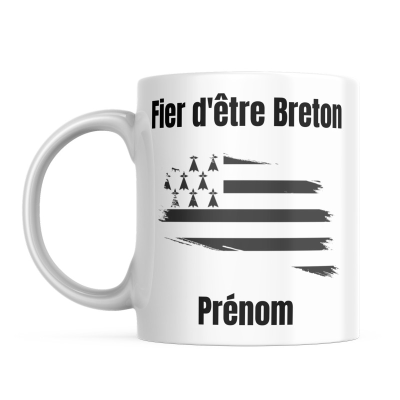 Mug personnalisé fier d'être breton