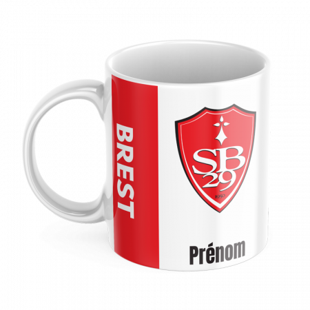 Mug personnalisé foot Brest avec prénom