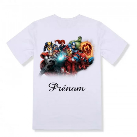 T-shirt personnalisé super héros Marvel