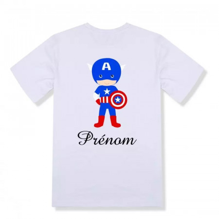 T-shirt personnalisé capitaine America