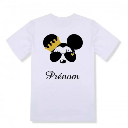 T-shirt personnalisé Minnie avec couronne