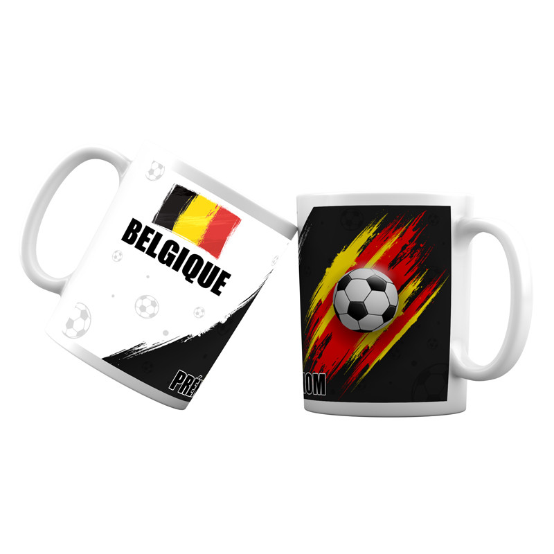 Mug personnalisé foot Belgique avec prénom