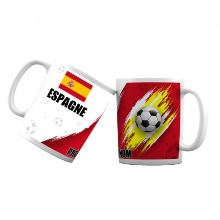 Mug personnalisé foot Espagne avec prénom