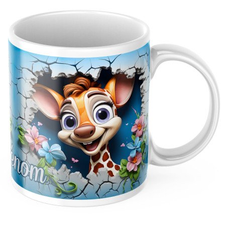 Mug personnalisé avec une girafe