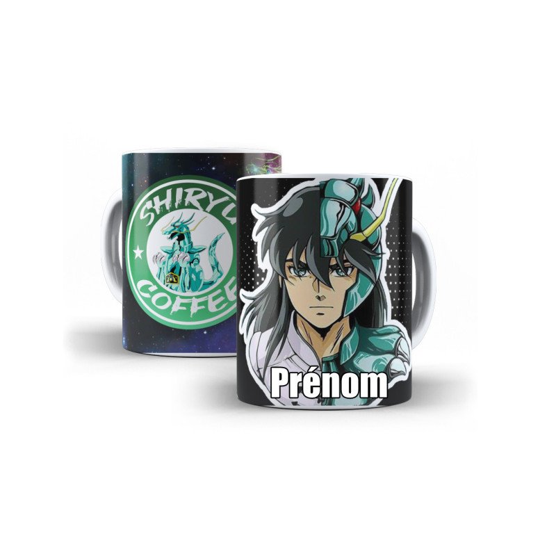 Mug personnalisé avec Shiryu chevalier du zodiaque