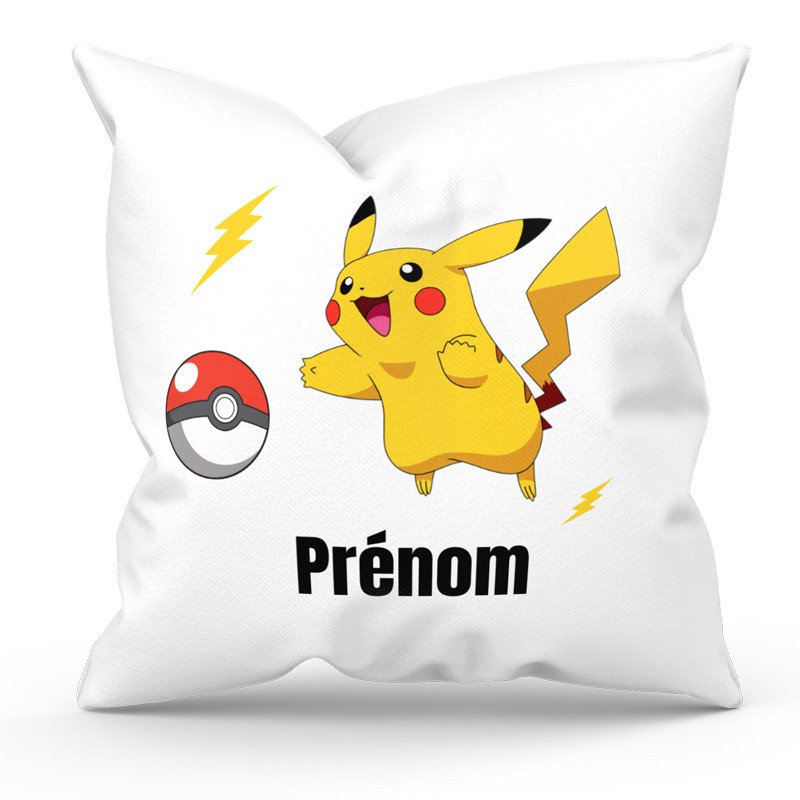 Coussin personnalisé avec Pikachu