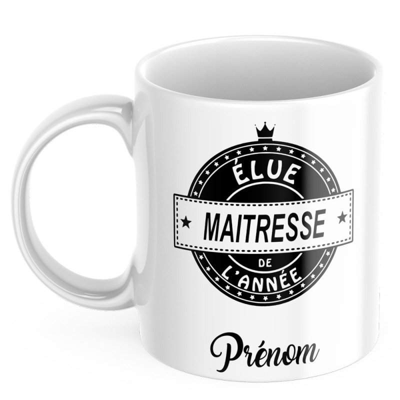 Mug personnalisé élue maitresse de l'année