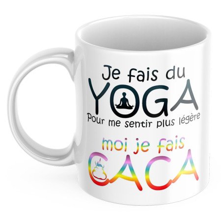 Mug personnalisé je fais du yoga