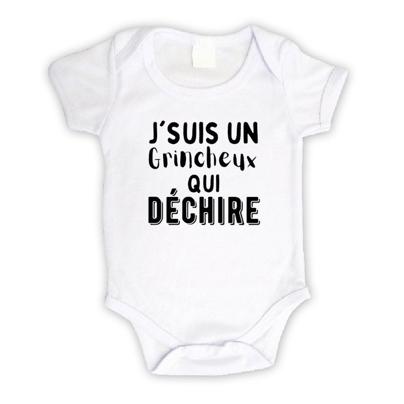 Body pour bébé personnalisé je suis un grincheux qui déchire